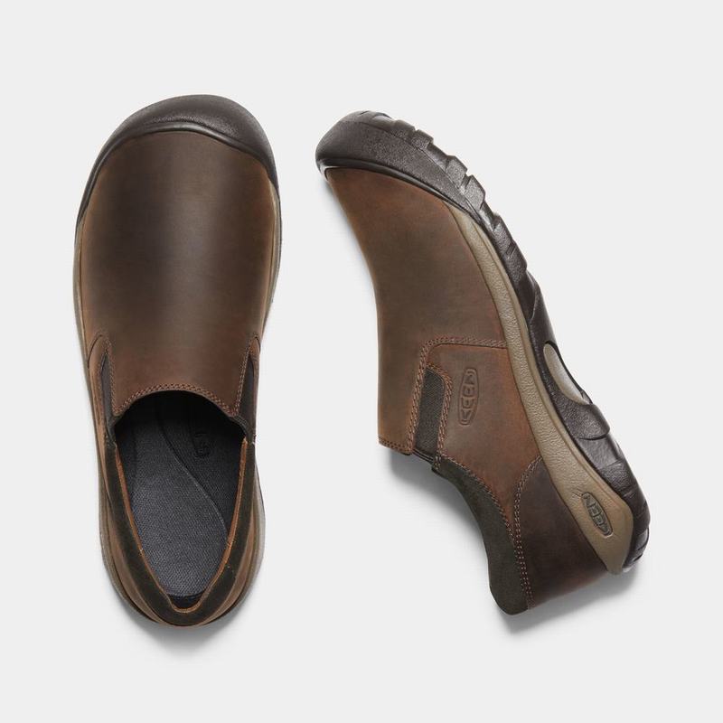 Keen Austin Casual Waterproof - Erkek Slip-on Ayakkabı - Kahverengi - Turkey (419527LXK)